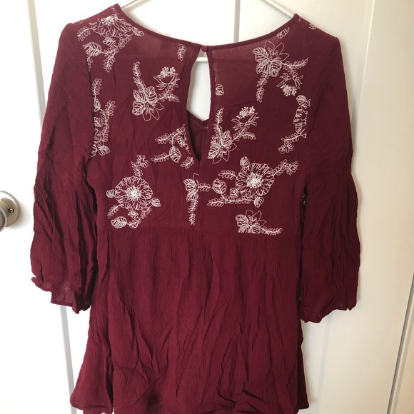 Altar’d State Burgundy Tunic - Picture 2 of 3